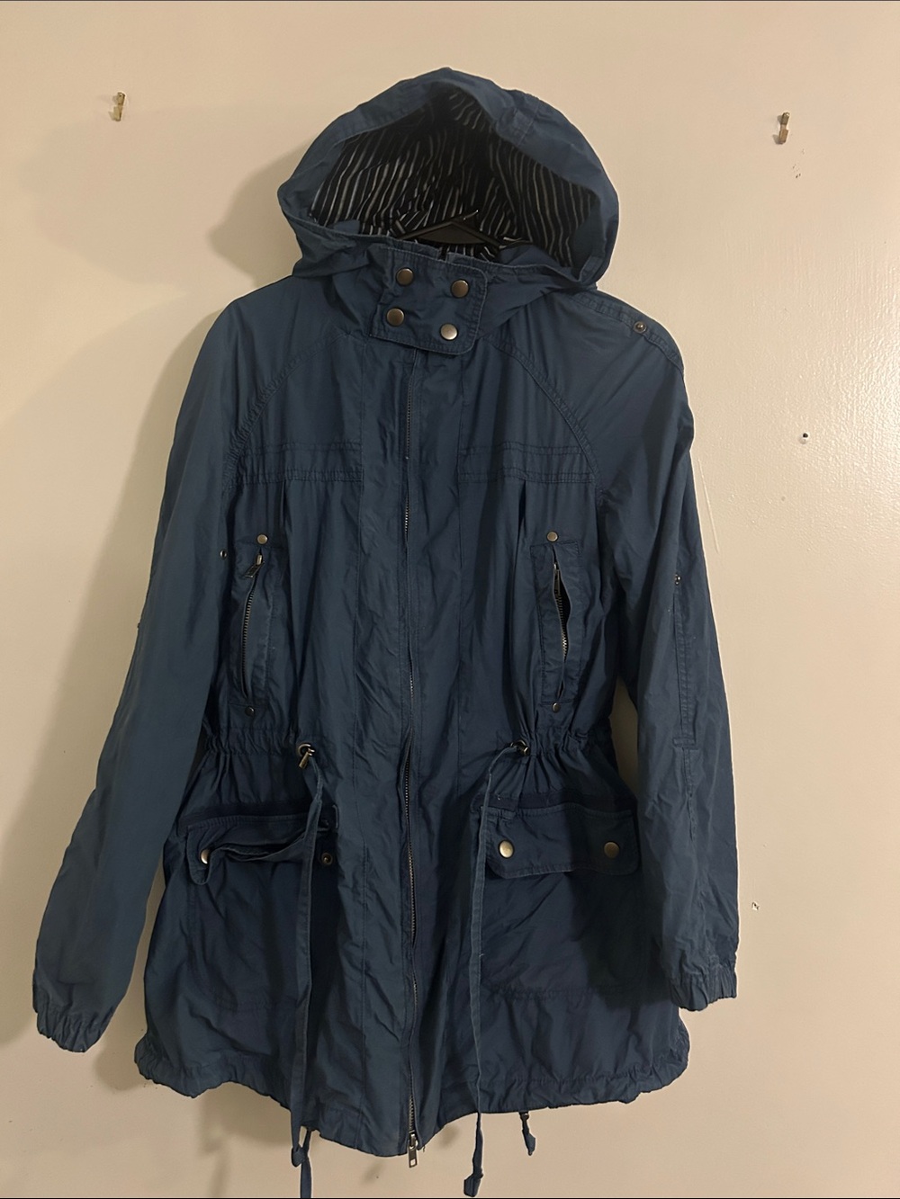 Forever 21 Dark Blue Hooded Utility Parka